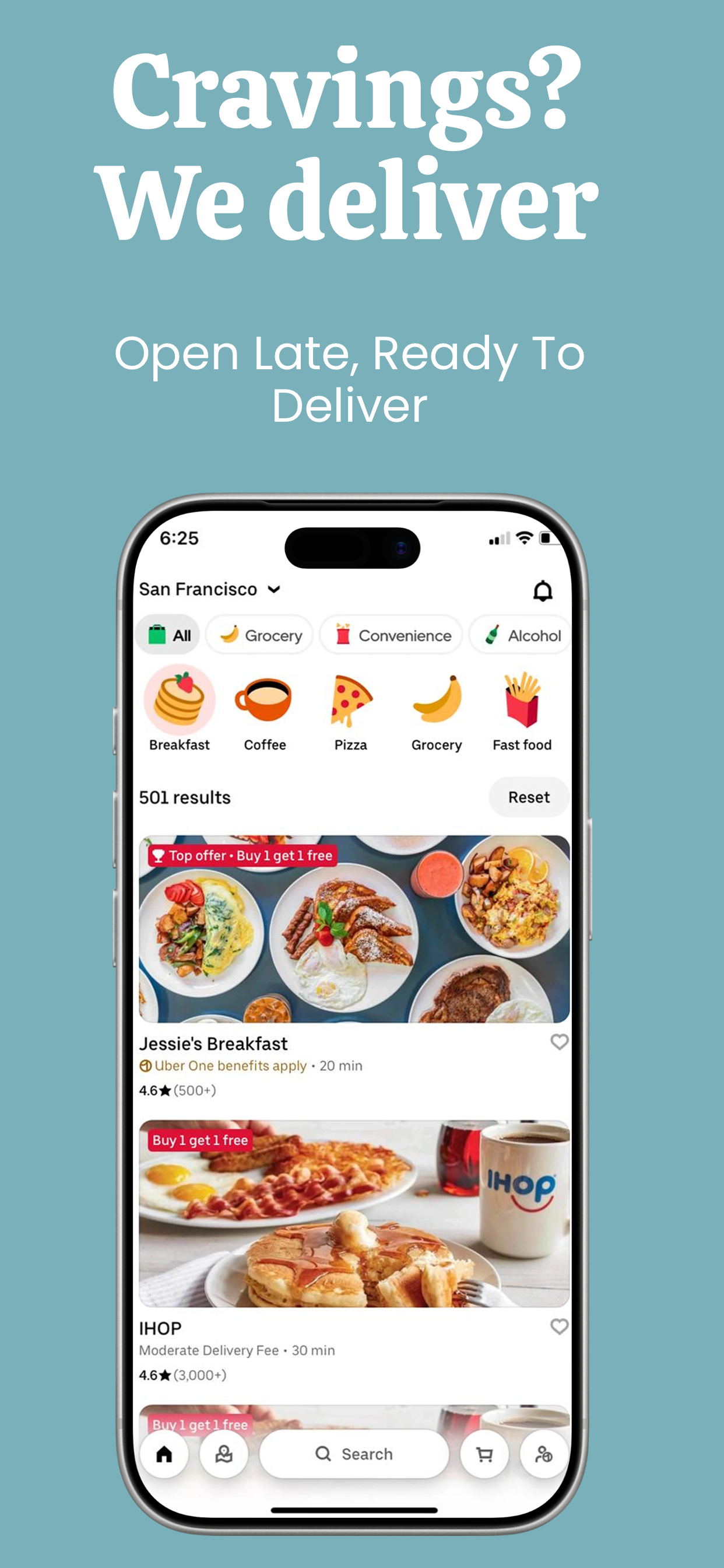 App Store screenshot template for grocery delivery app – product categories