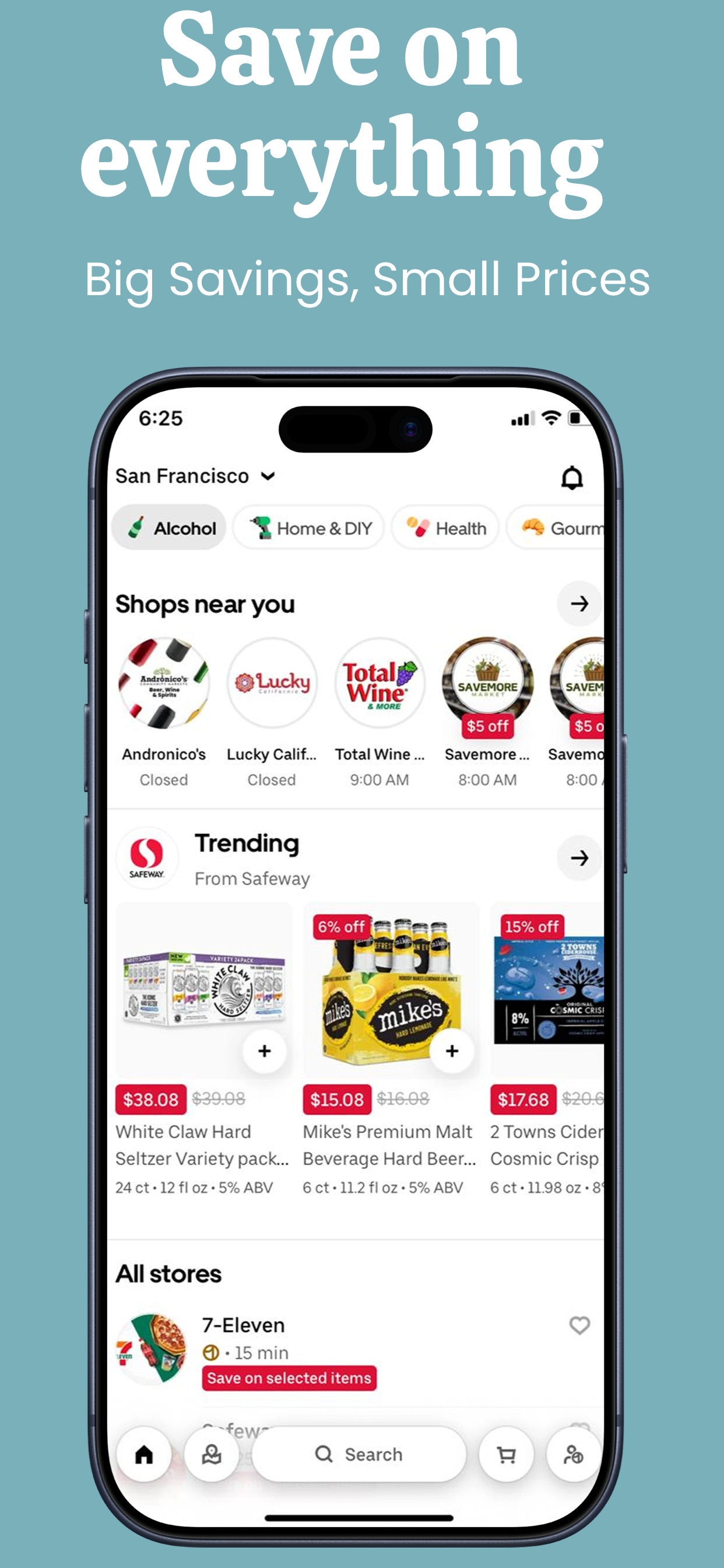 App Store screenshot template for grocery delivery app – order tracking
