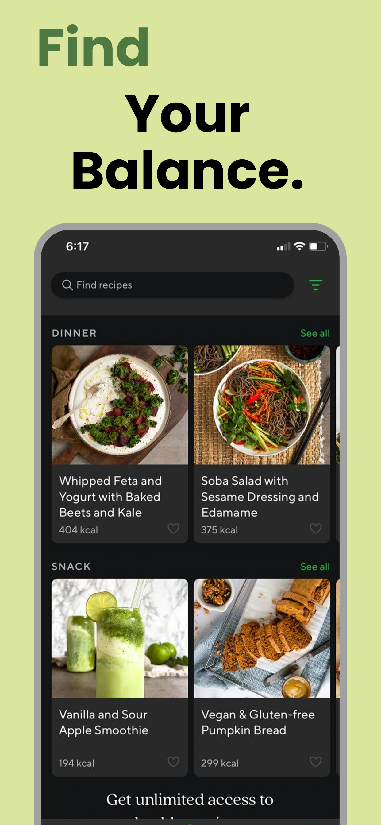 App Store screenshot template for nutrition app – meal log daily tracking