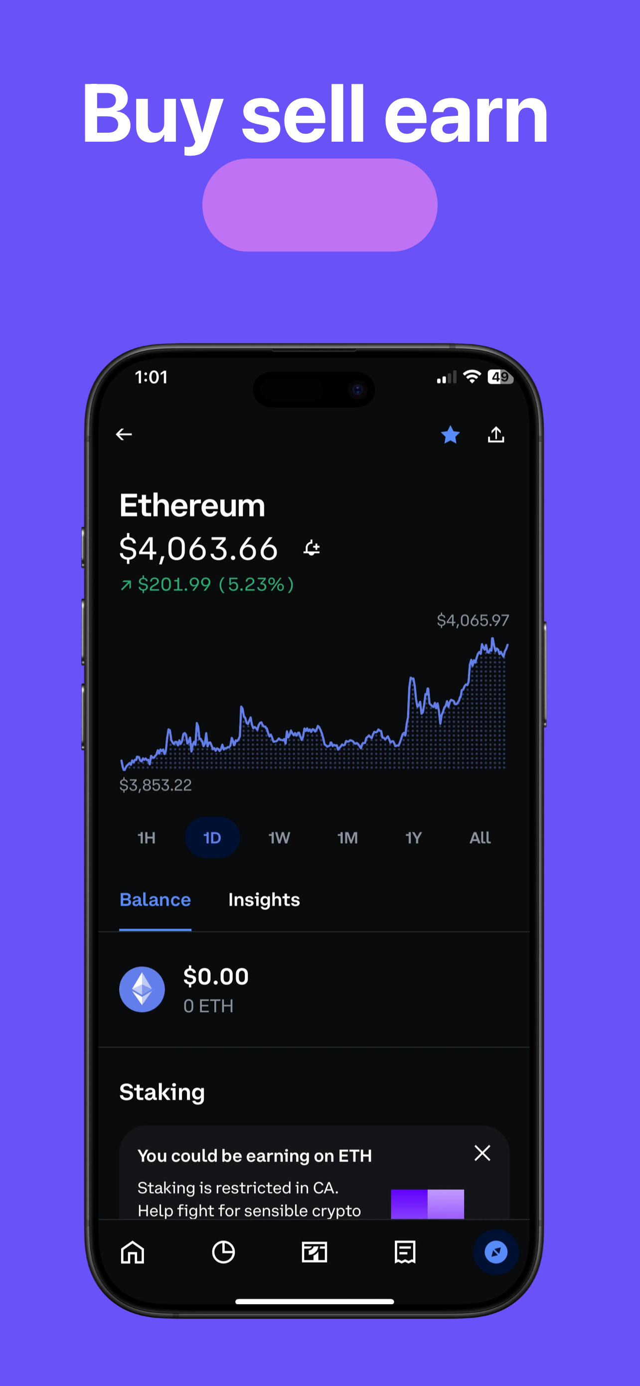 App Store screenshot template for investment app – trade history transactions