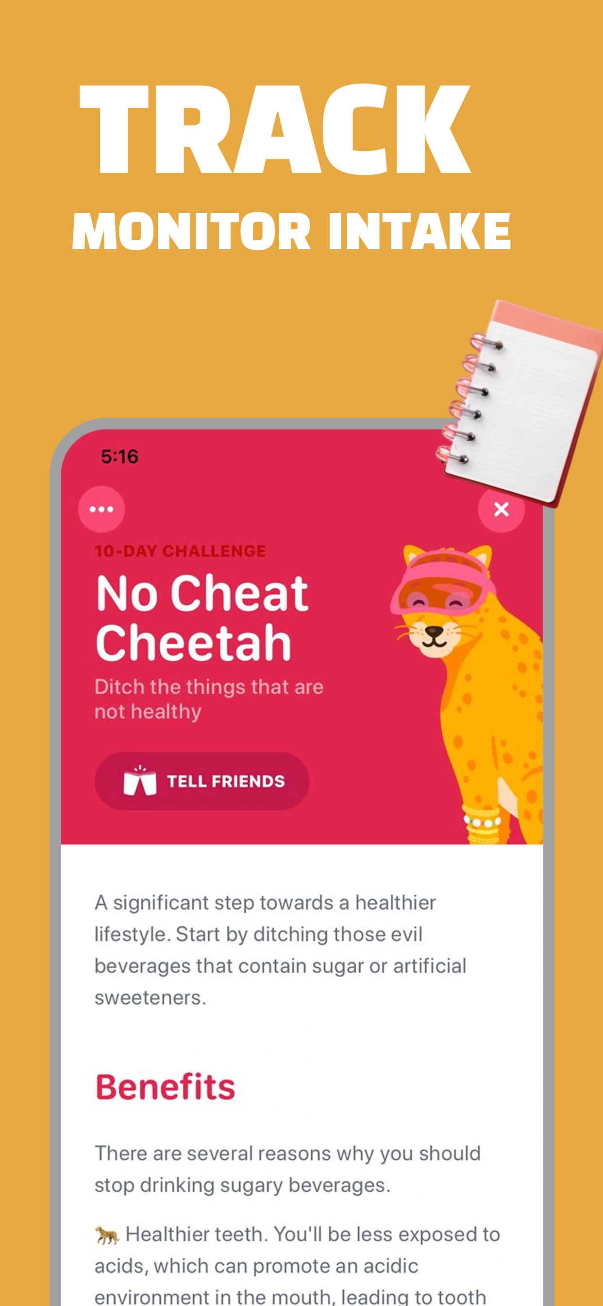 App Store screenshot template for wellness app – daily check-in screen
