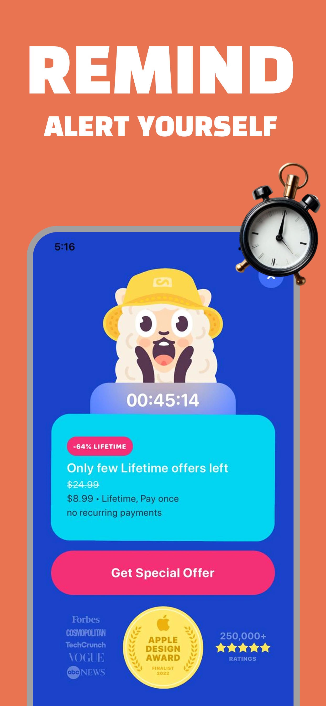 App Store screenshot template for wellness app – habit tracker overview