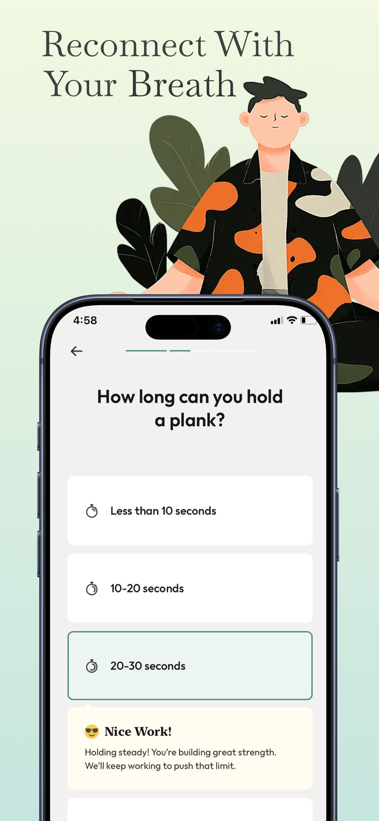 App Store screenshot template for yoga app – weekly schedule planner